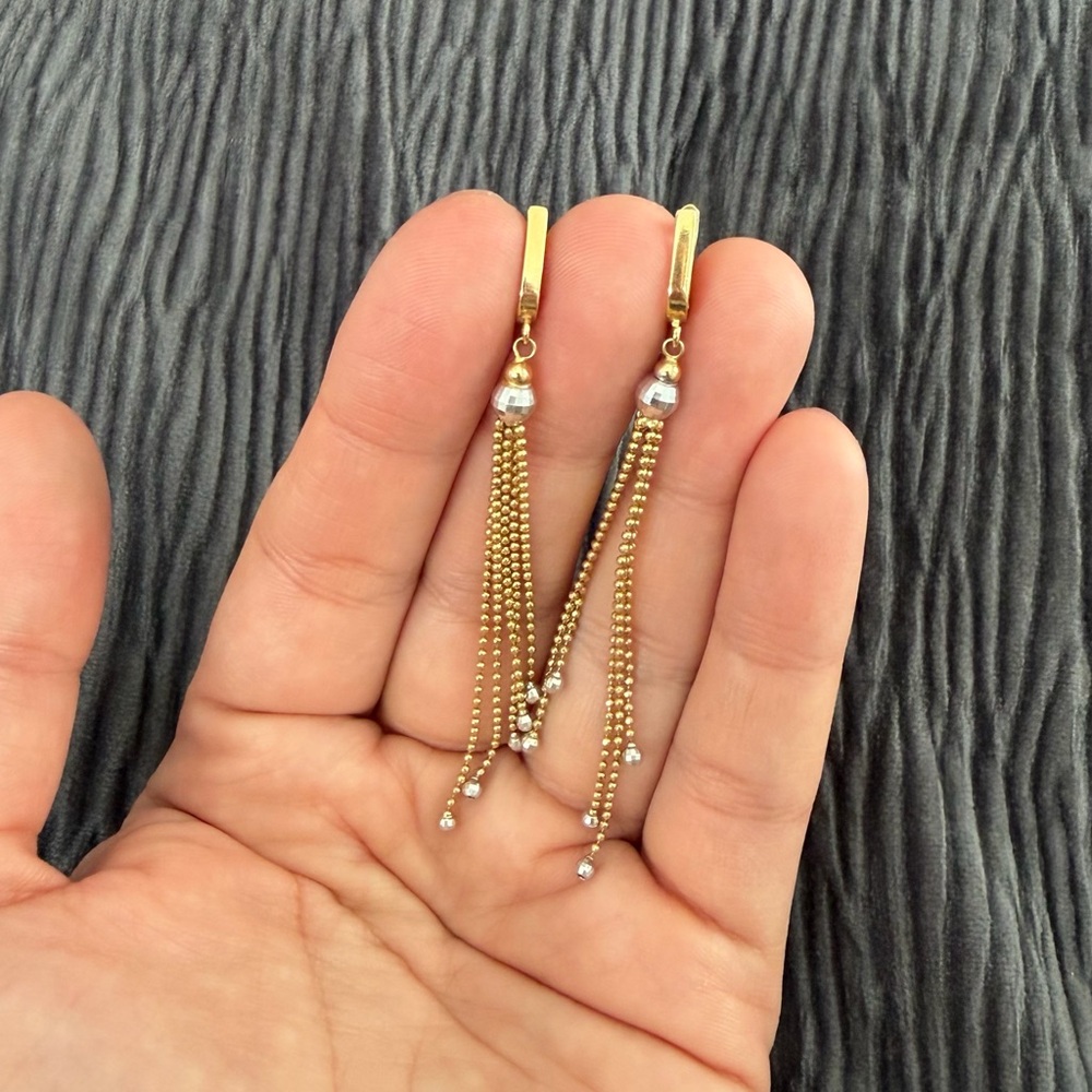 Elegant Gold earrings 14 k 5 gr